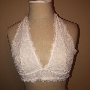 Free People Halter Bralette (White)